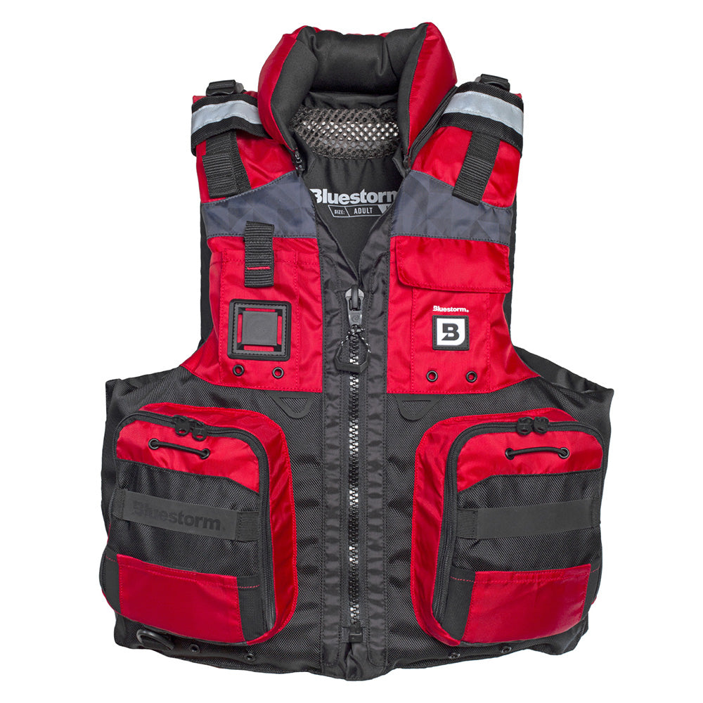 Bluestorm Classic Adult Fishing Life Jacket - Nitro Red - S/M [BS-70B-RED-S/M]