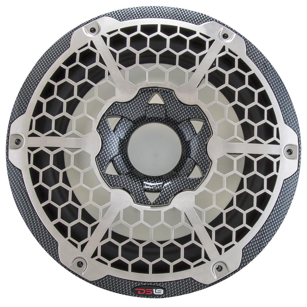 DS18 HYDRO 10" Subwoofer w/RGB Lights - 600W - Carbon Fiber [CF-10SUB]