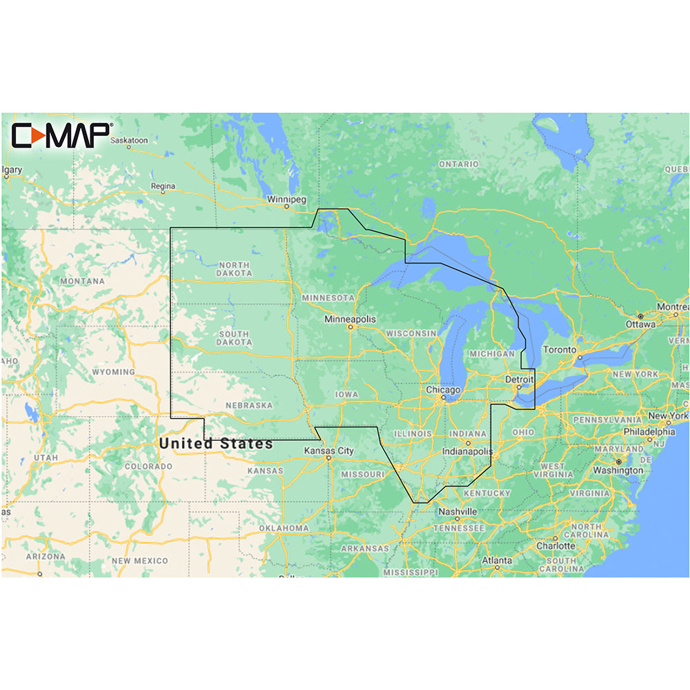 C-MAP M-NA-Y212-MS US Lakes North Central REVEAL Inland Chart [M-NA-Y212-MS]