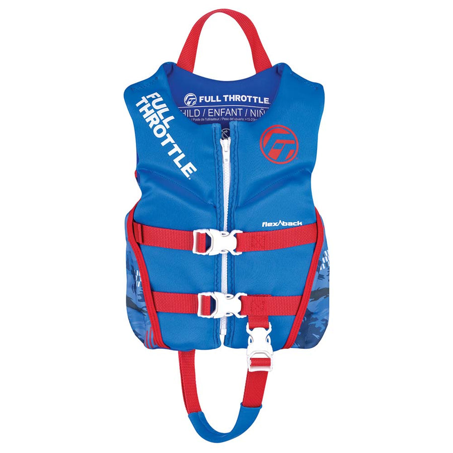 Full Throttle Child Rapid-Dry Flex-Back Life Jacket - Blue [142500-500-001-22]