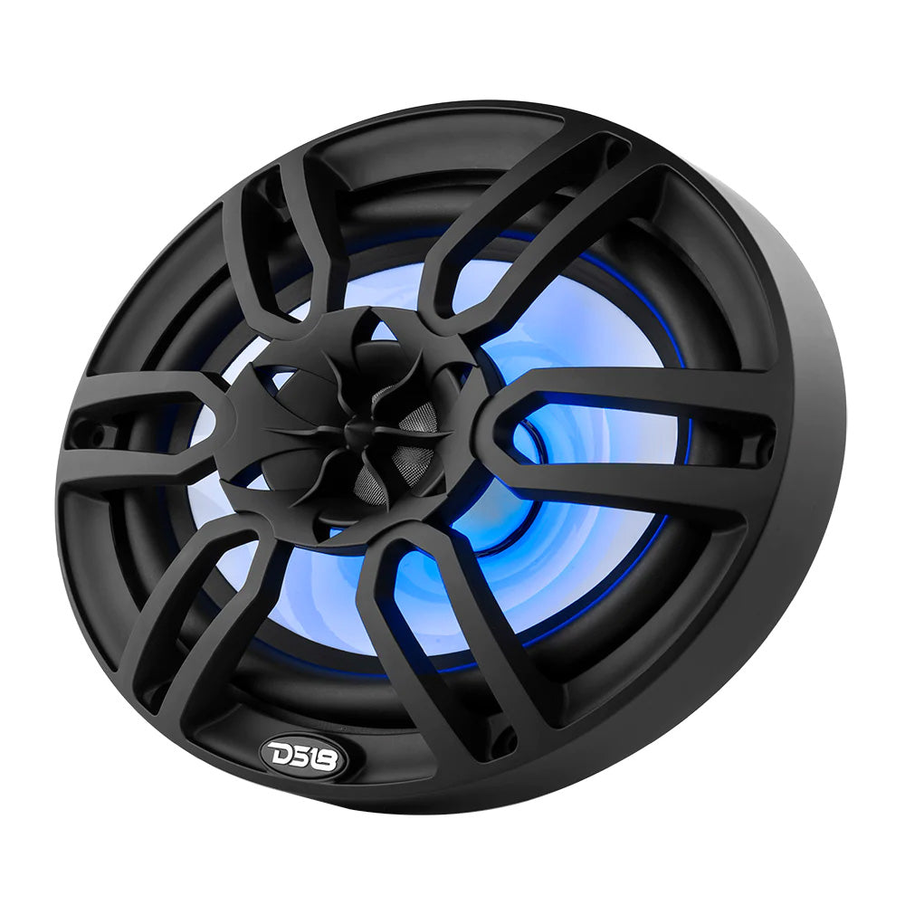 DS18 HYDRO 6 x 9" 2-Way Marine Speakers w/Integrated RGB LED Lights - 375W - Black [NXL-69/BK]