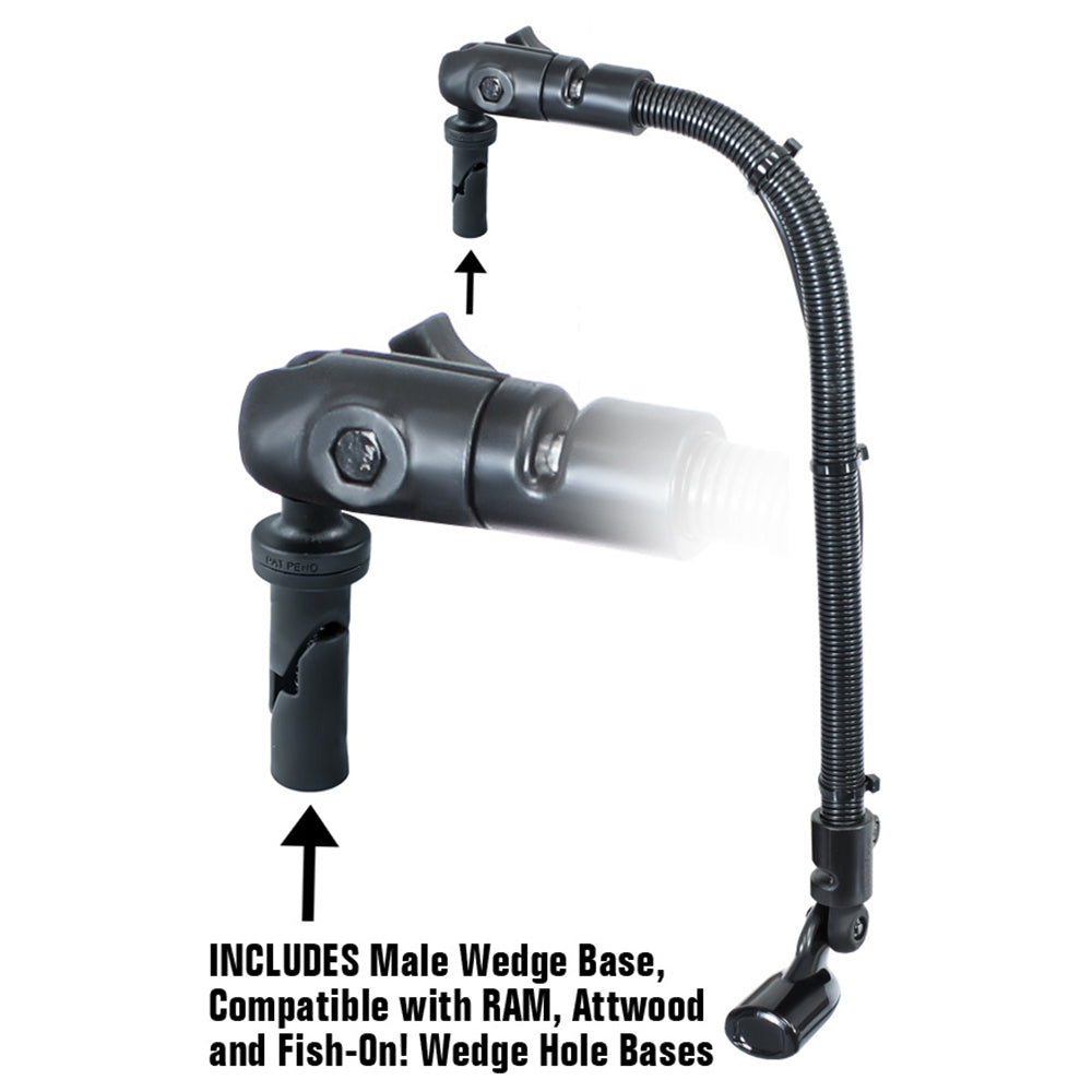 RAM Mount Transducer Arm Mount w/1" Ball Wedge - Compatible w/Scotty/Hobie [RAM-B-316-18-TRA1-354]