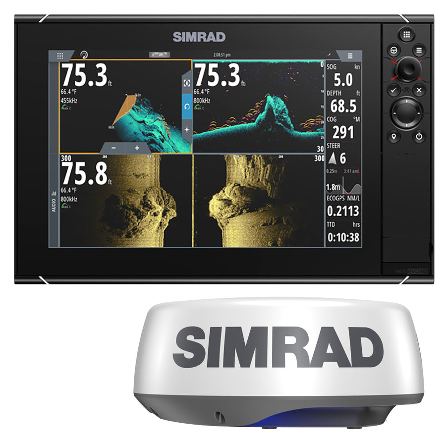 Simrad NSS12 evo3S Combo Multi-Function Chartplotter/Fishfinder Radar Bundle HALO20+ - No HDMI Video Outport [000-15555-002]